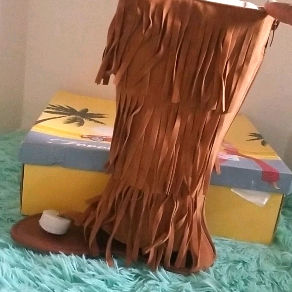 Faux Suede Sandles